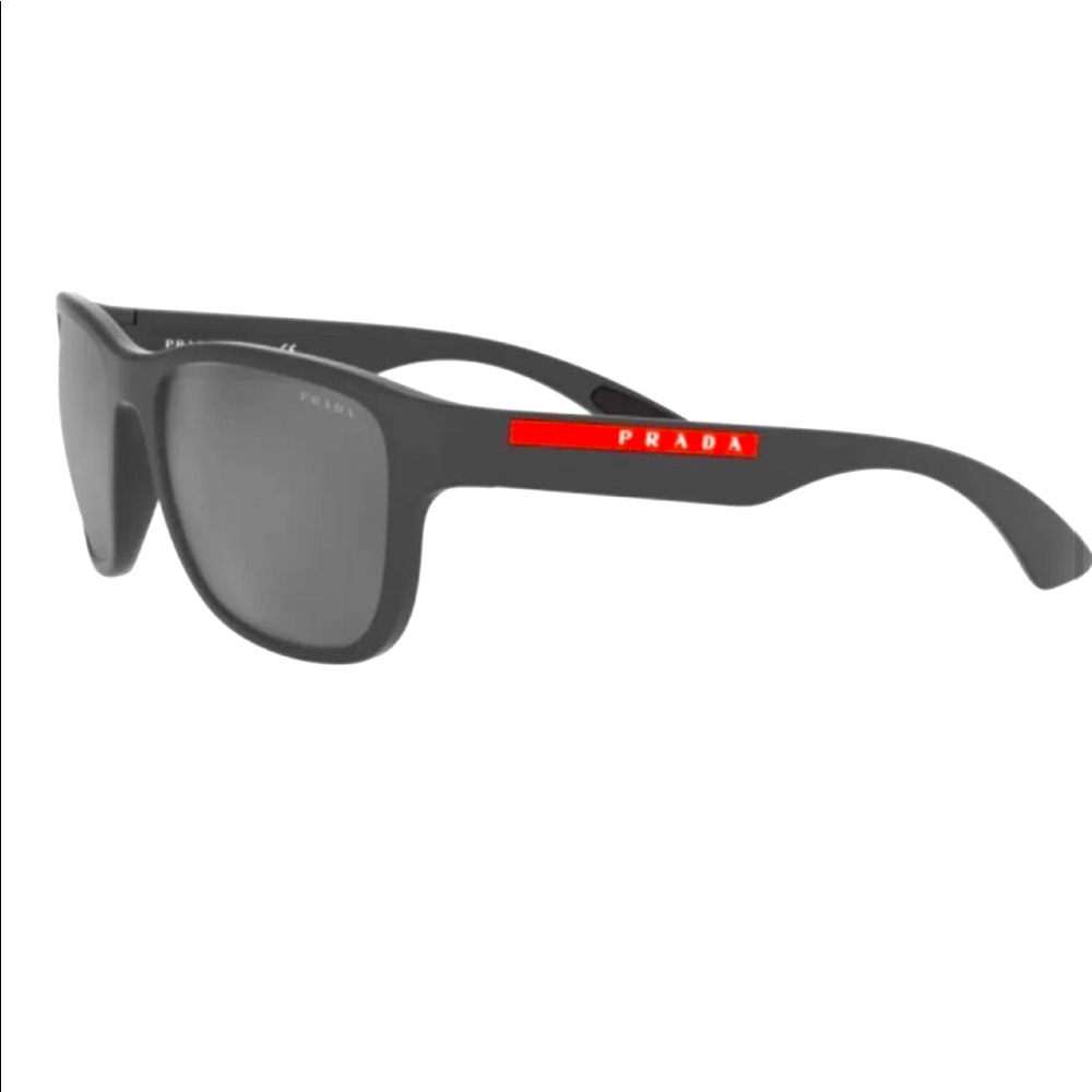 NEW PRADA MEN'S GREY MIRROR BLACK SUNGLASSES - 100% Authentic Original Packaging